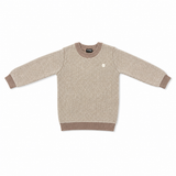 Jaybee Toffee/Cream Novelty Knit Crew Neck