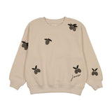 Analogie Ecru Olive Patch Sweatshirt