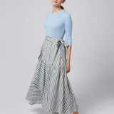 Elle Oh Elle Blue Stripes Lillian Skirt