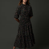 Zaikamoya Black Floral Stella Dress