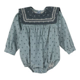 Analogie Dusty Blue Primrose Romper