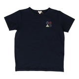 Lil Legs Navy Geometric Tee