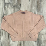 Mallory and Merlot Pink Golar Sweater