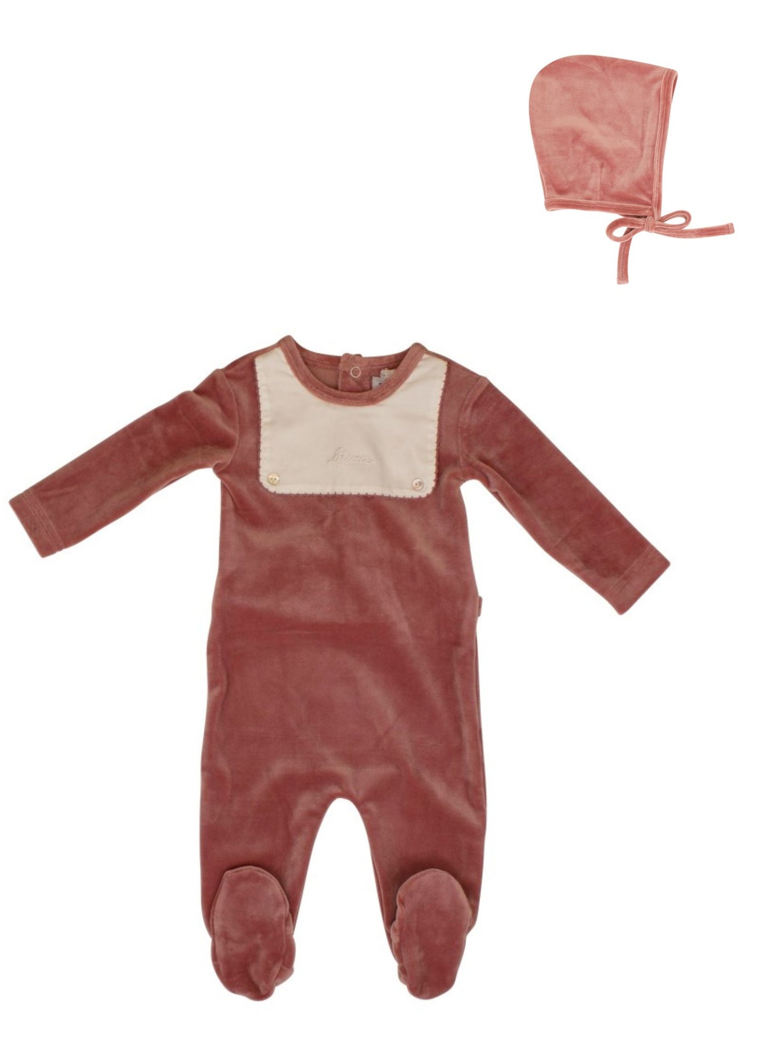 Kipp Pink Bisous Footie & Bonnet Set