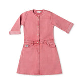Birnham On The Sea Red Denim Cargo Dress