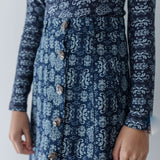 Steph Fleur De Lis Print Denim Skirt