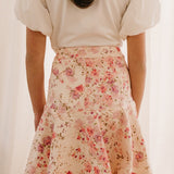 Petite Amalie Posie Print Denim Skirt