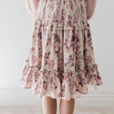 Steph Antique Floral Print Cord Skirt