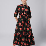 Elle Oh Elle Black Flower Amber Dress