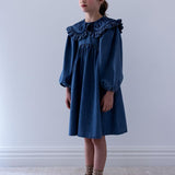 Steph Chambray Embroidered Collar Dress
