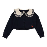 Analogie Navy Cherry Sweatshirt Cardigan