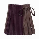 Cottier Maroon Olivia Wrap Skirt
