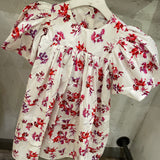 Christina Rohde White/ Hot Pink Floral Dress