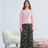 Laurent Baby Pink Sequin Detail Sweater