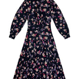 Zaikamoya Purple Flowers Sharon Dress