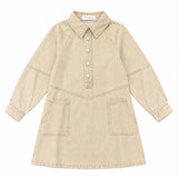 Teela Taupe Twill Dress