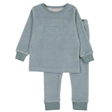 Lil Legs Blue Stripe Velour Lounge Set