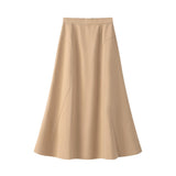 Coco Blanc Tan Denim Stitched Skirt
