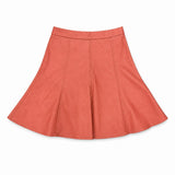 Teela Rust Leather Skirt