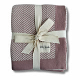Little Threads Rose Herringbone Knit Blanket