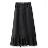 No Name Grey Denim Skirt
