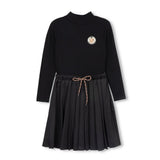 Phil and Phoebe Black Raincoat Ribbed Dress