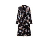 Goldthreads Black Floral Shirt Dress