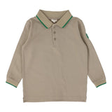 Lil Legs Taupe Polo Long Sleeve