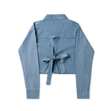 Birnham On The Sea Stonewash Bow Shirt