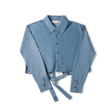 Birnham On The Sea Stonewash Bow Shirt
