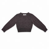 Teela Chocolate Stud Knit Top