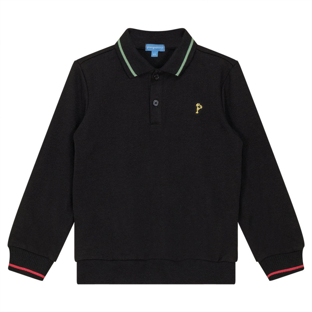Pompomme Black Logo Polo