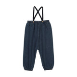 Analogie Blue Denim Knit Strap Bubble Suspender
