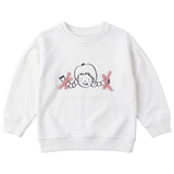 Mini P White Girl Print Sweatshirt