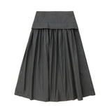 Coco Blanc Black Tafetta Skirt