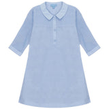 Pompomme Blue Pintuck Dress