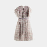 C’era Una Volta Pink Roses Carolina Dress