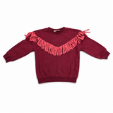 Teela Plum Fringe Sweatshirt
