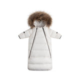 Ellabee Off White/Natural Raccoon Down Fur Snowsuit