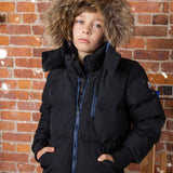 Ellabee Black Raccoon Andres Down Coat