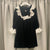 Patachou Black Velvet Dress