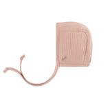Ely's & Co Pink Embroidered Scallop Collar Footie And Bonnet Set