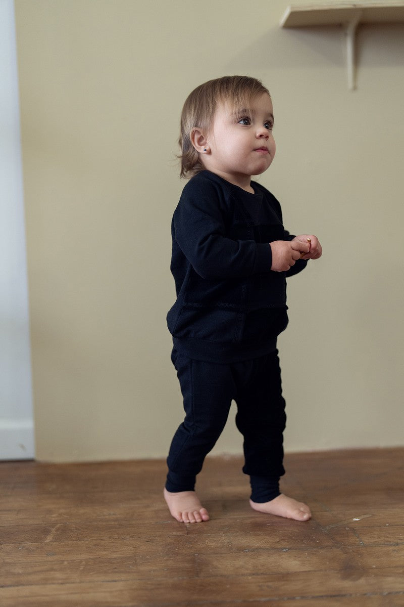 Teela Black Velour Patchwork Set