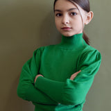 Teela Green Puff Sleeve Sweater
