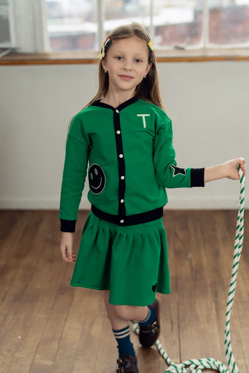 Teela Kelly Patch Cardigan Top