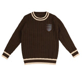 Belati Brown Cable Knit Sweater