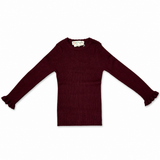 Teela Burgundy Knit Top