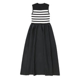 Coco Blanc Black/Cream Striped Maxi