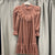 Jouet Pink Cotton Velvet Dress With Lace Frilled Bib Detail