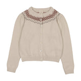 Analogie Cream/Pink Heirloom Knits Cardigan
